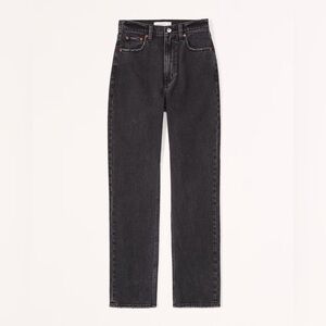 Abercrombie Ultra High Rise Ankle Straight Jeans in Black 23P 23S 000S